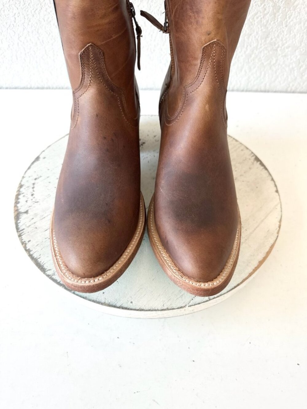 Lane PLAIN JANE Desert Clay Midi Cowboy Boots Brown Western Cowgirl Short 10 - Picture 6 of 11